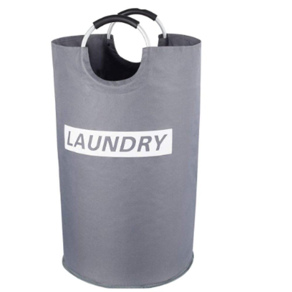 BNIB 82L Large Laundry Basket Collapsible Clothes Hamper Durable  Grey